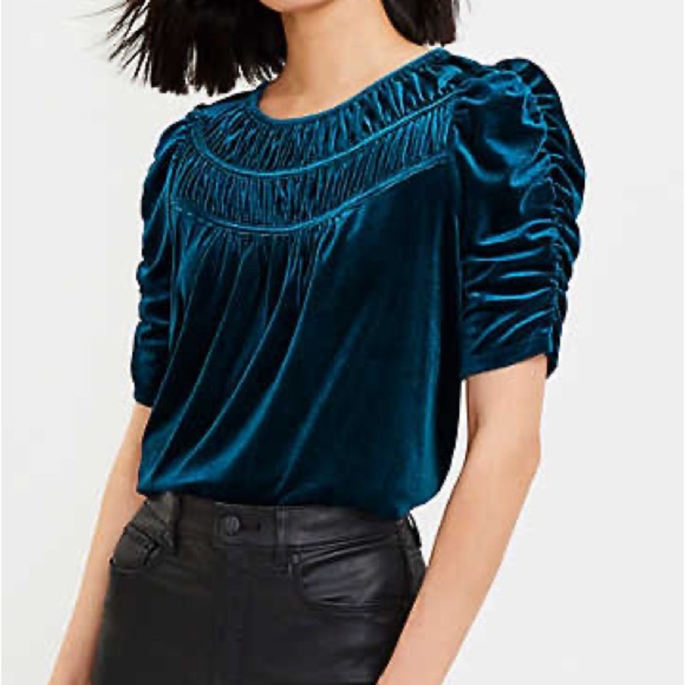 Velvet ruched top